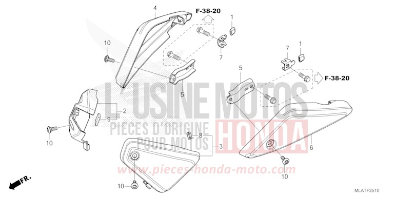 COUVERCLE LATERAL FILTRE A AIR de CMX 1100 "Rebel" MAT BETA SILVER METALLIC (NHC08) de 2026
